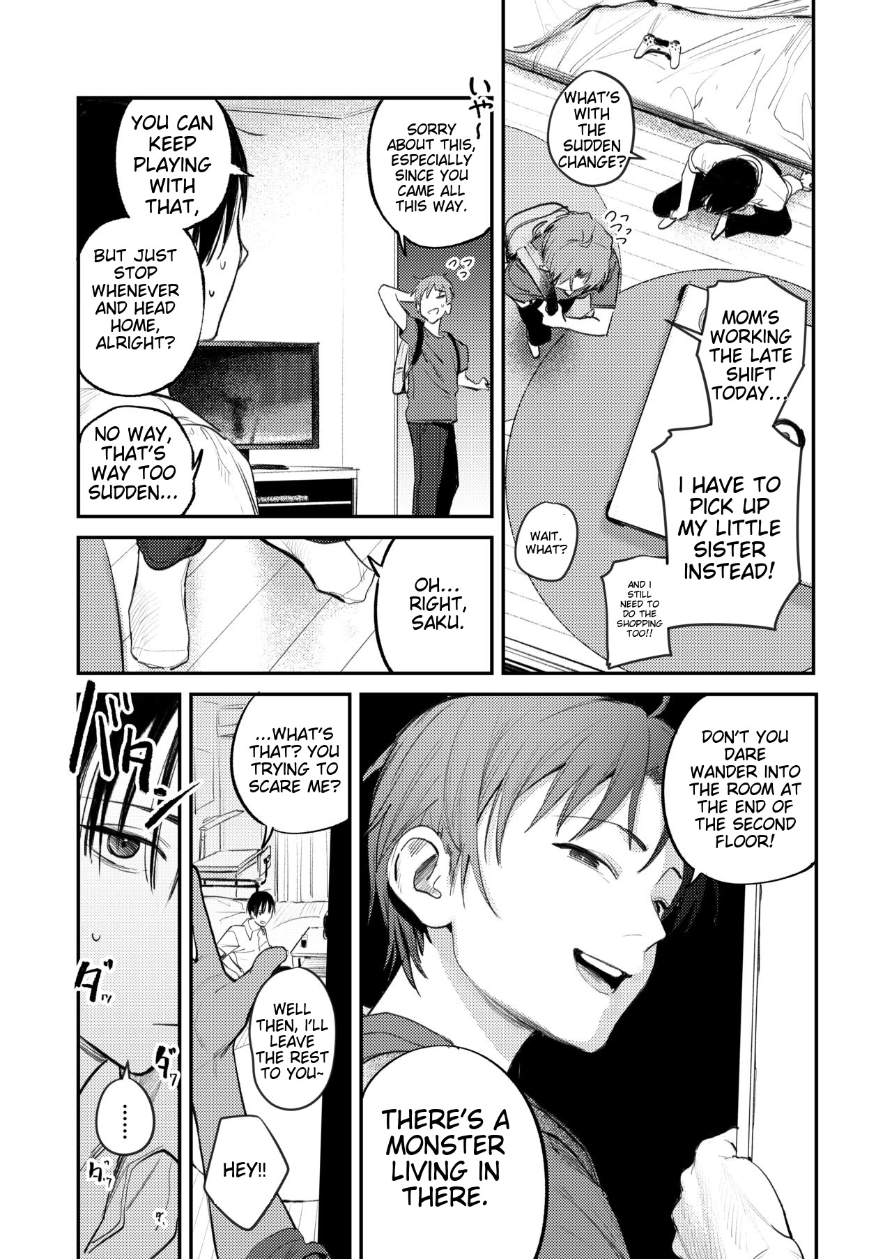 Mamono no Heya ~6 nen-buri ni Saikai shitara Hikikomori NEET ni Natteita Shinyuu no Onee-san ni Semararete Seieki o Shiboritorareru Hanashi page 5 full