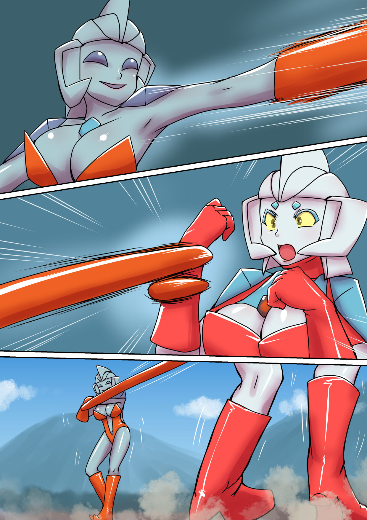 Tokusatsu Heroine Series - Rusty Comet Ch. 5 "Rusty Comet VS Rusty Comet" page 12 full
