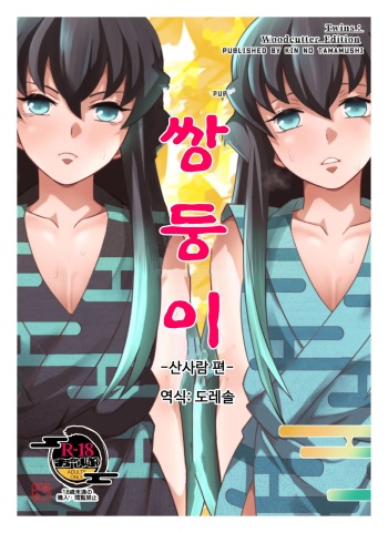 [Okashi Tai (Kin no Tamamushi)] Souseiji Somabito Hen - Twins: Woodcutter Edition | 쌍둥이 -산사람 편- (Kimetsu no Yaiba) [Korean] [도레솔] [Digital] cover
