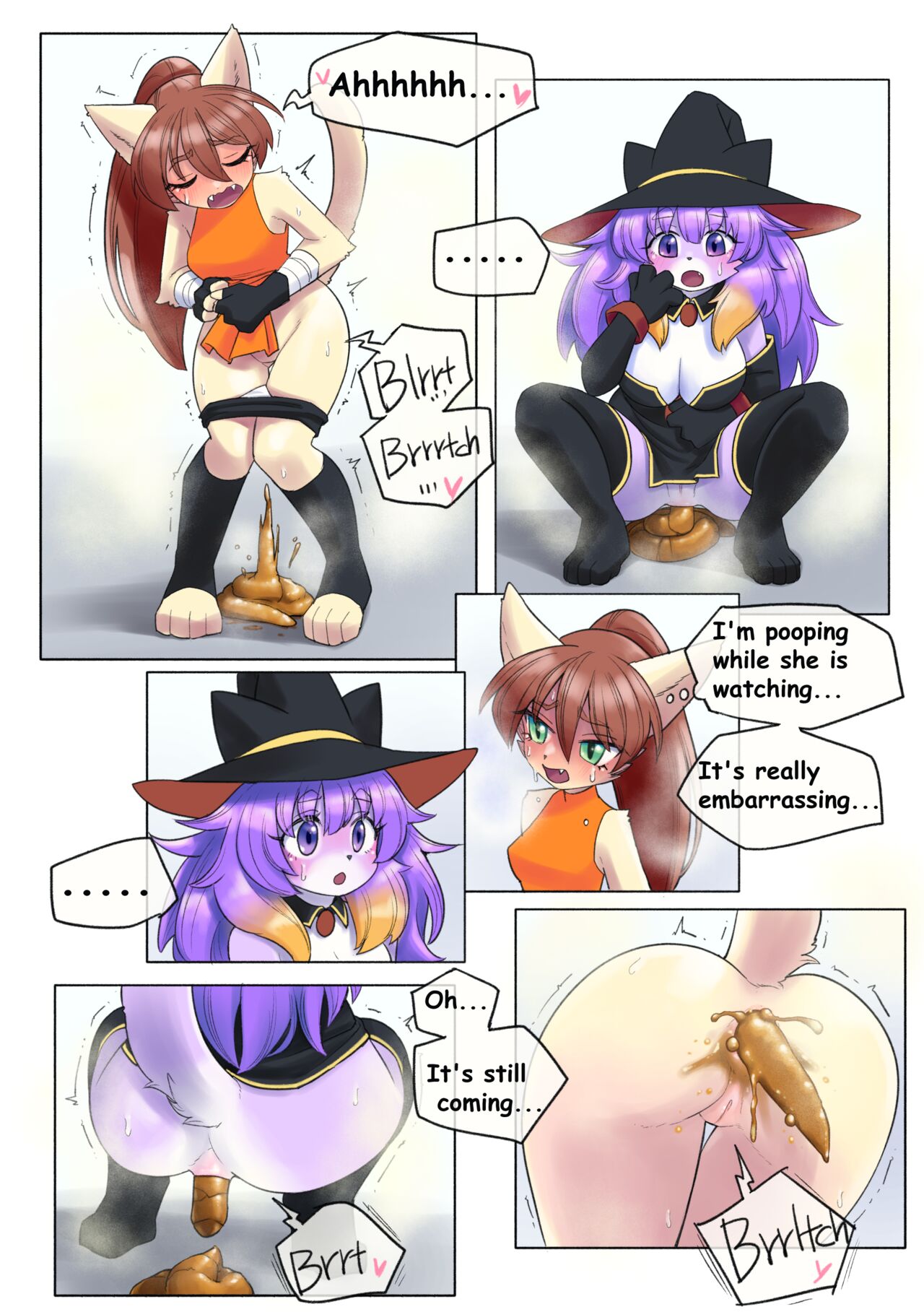 Waiting in Line While Holding her Poop page 12 full