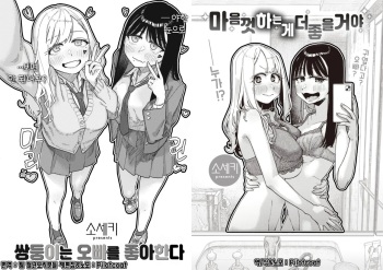 [Souseki] Futago wa Onii-chan ga Osuki & Omoikiri Shita Hou ga Ii wa | 쌍둥이는 오빠를 좋아한다 & 마음껏 하는게 좋을거야 [Korean] [Decensored] [Digital] cover