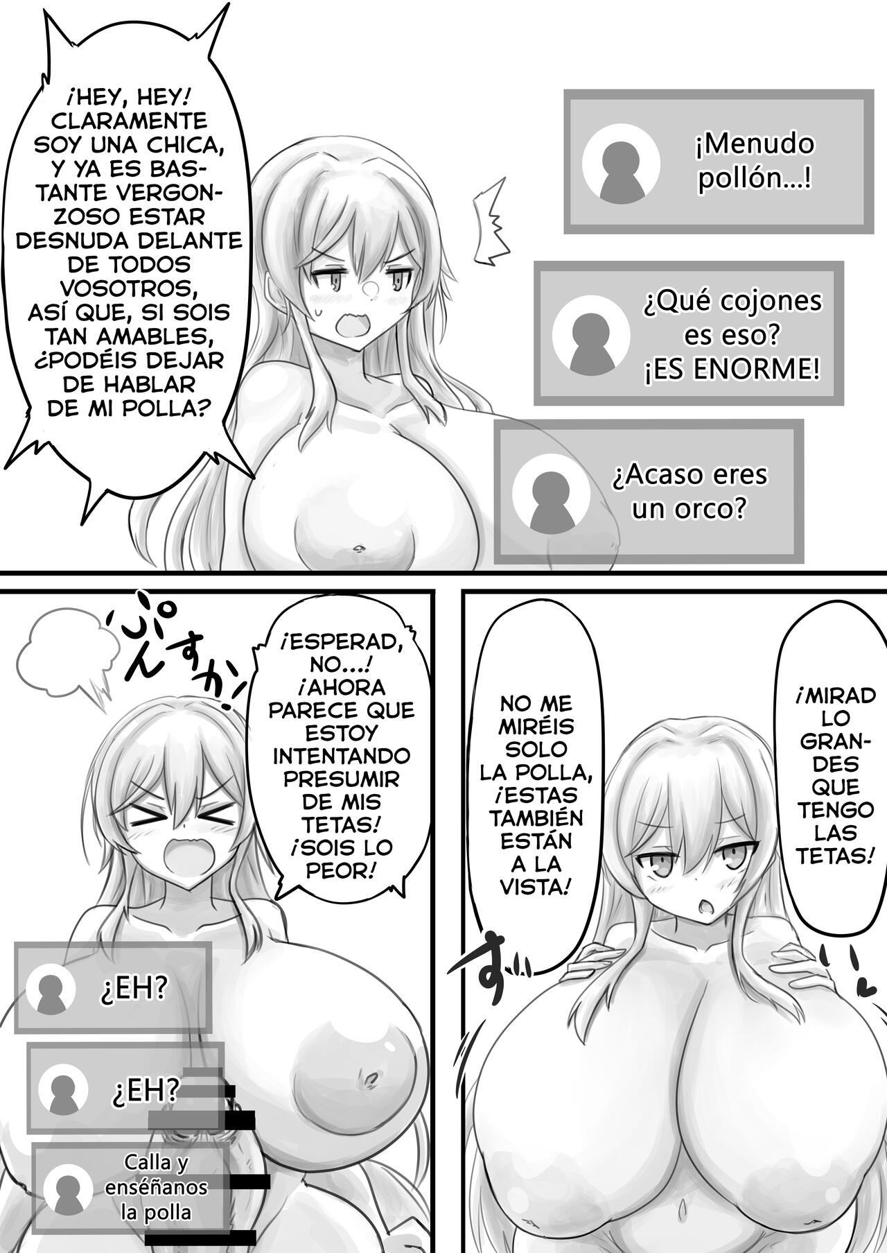 Onna Kishi no Shasei Misetaru!! |  ¡¡Así es como eyacula una caballera futanari!! page 3 full