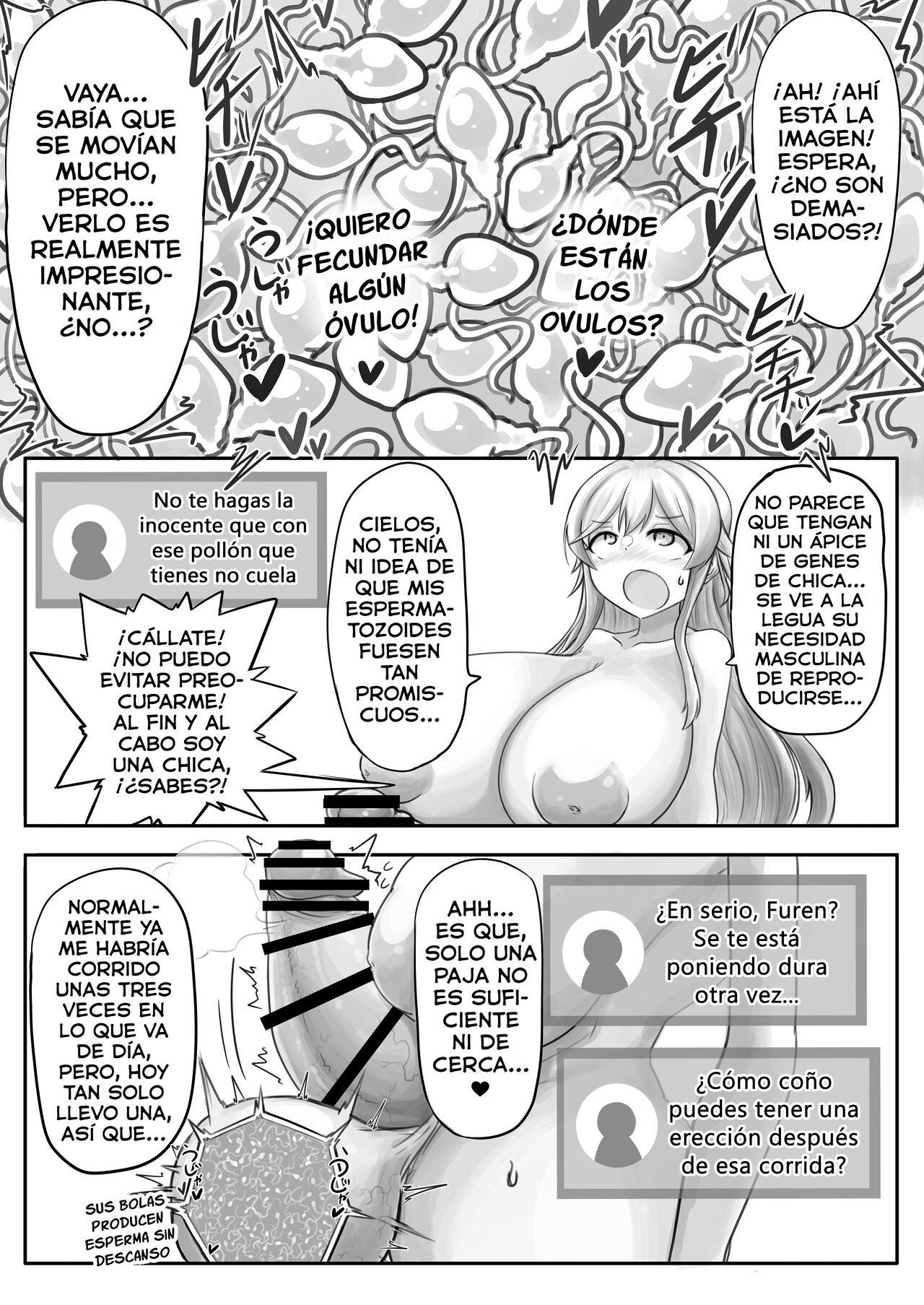 Onna Kishi no Shasei Misetaru!! |  ¡¡Así es como eyacula una caballera futanari!! page 9 full