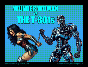 Wonder Woman vs Terminators (samples) cover