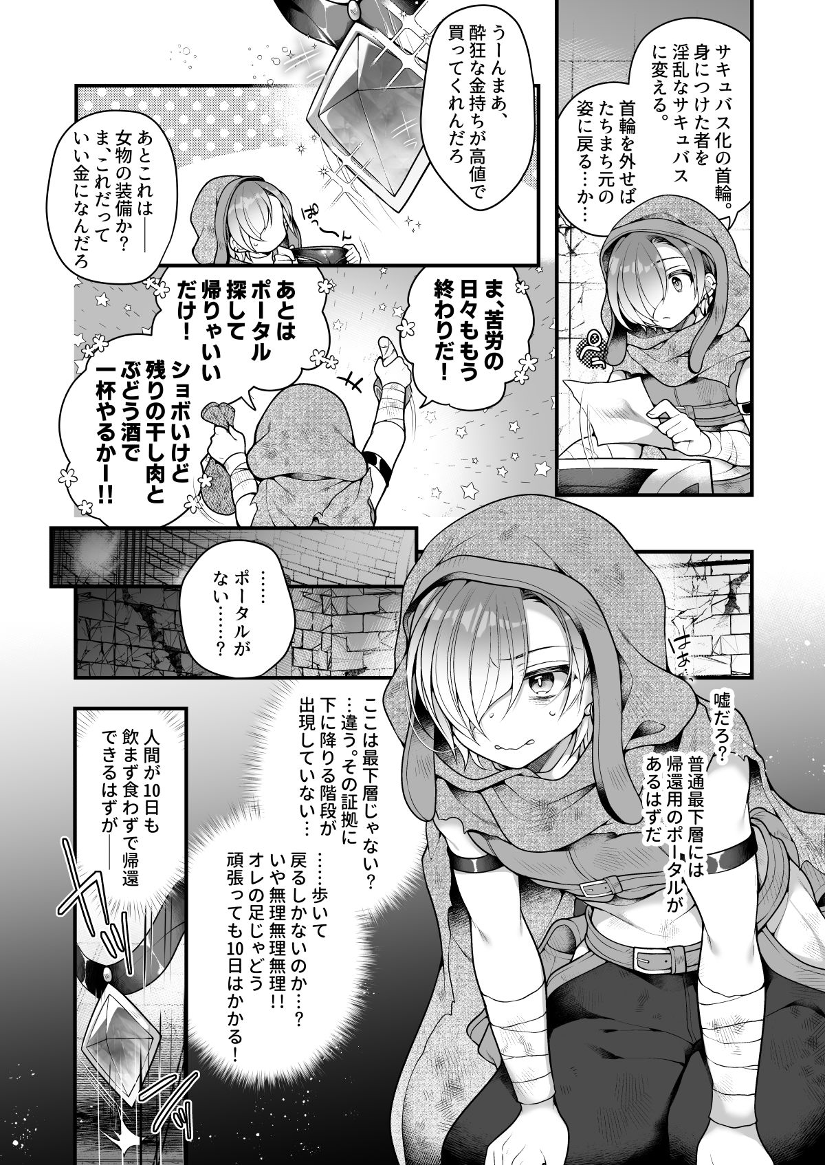 Succubus Shoku. ~Boukensha Ore, Meikyuu de Shokuryou ga Tsukita node Succubus ni Natte Kikan Shimasu~ page 6 full