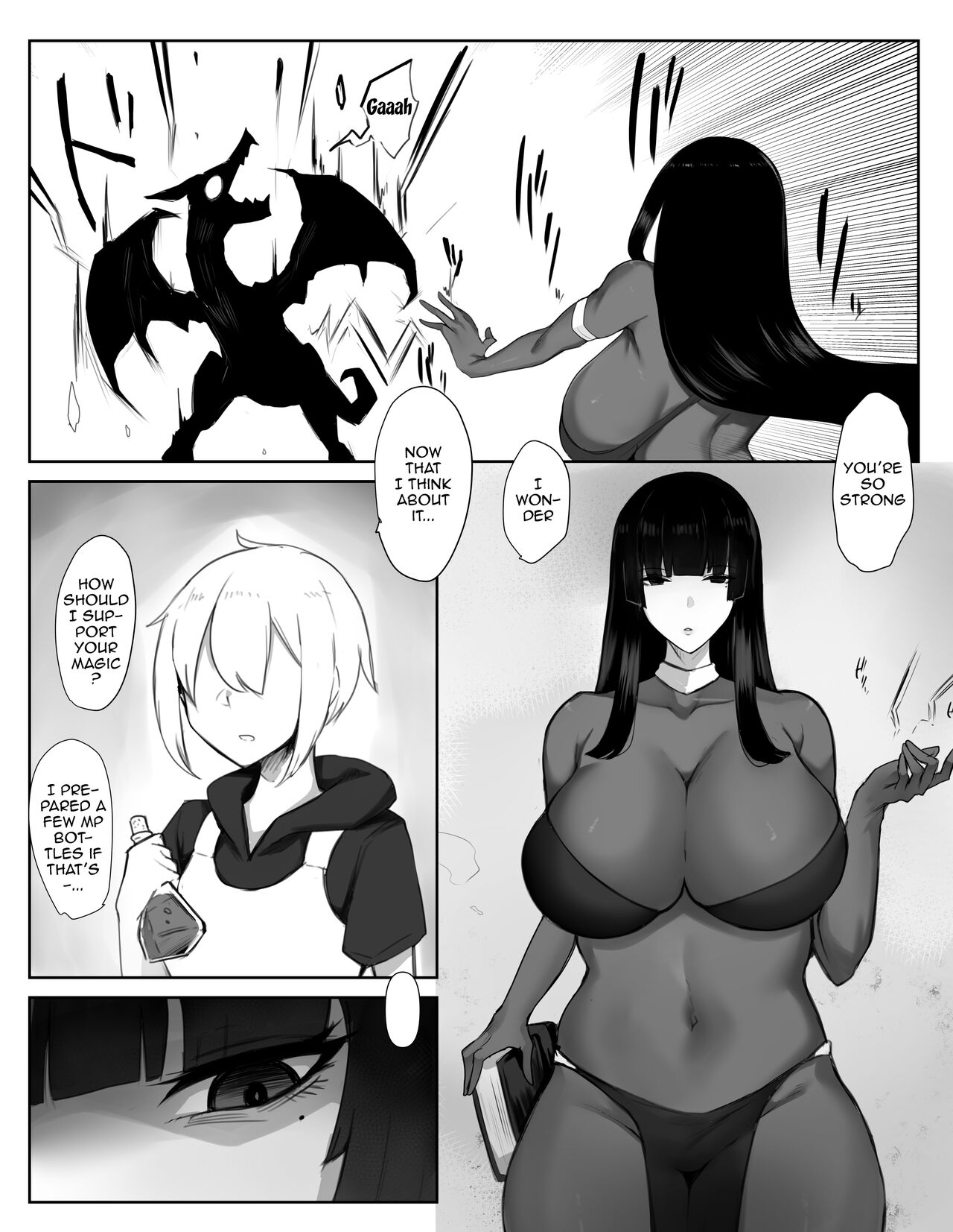 Majutsushi Onee-san ga Maryoku Hokyuu Suru Tame ni Boukensha-kun kara Sakusei Suru Hanashi page 3 full