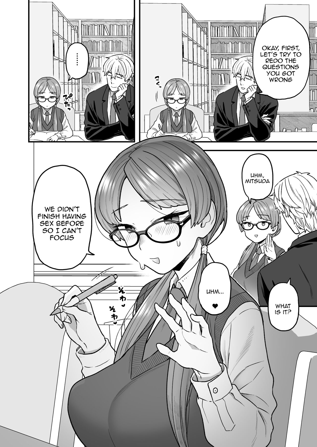 Iinchou to Mitsuda-kun no o Benkyou Kai | Study Meetup Between Mitsuda-kun And The Class President page 9 full