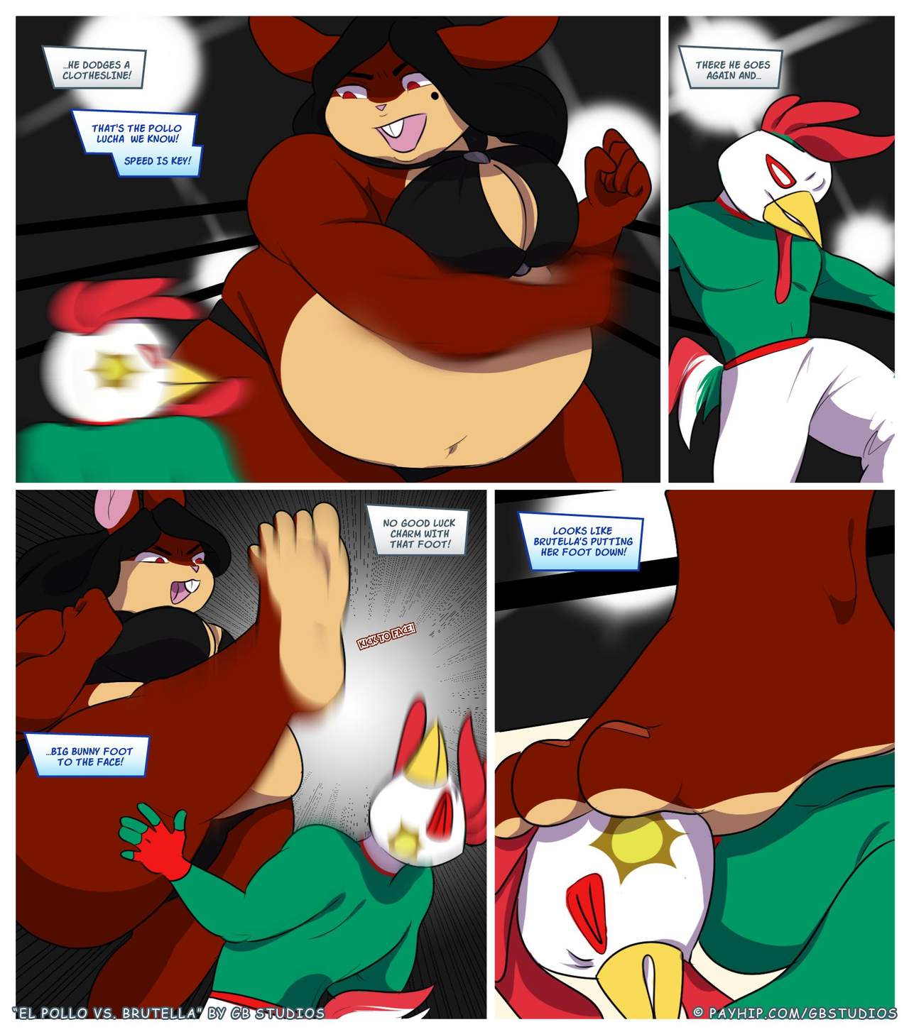 El Pollo Luncha Vs. Brutella page 4 full