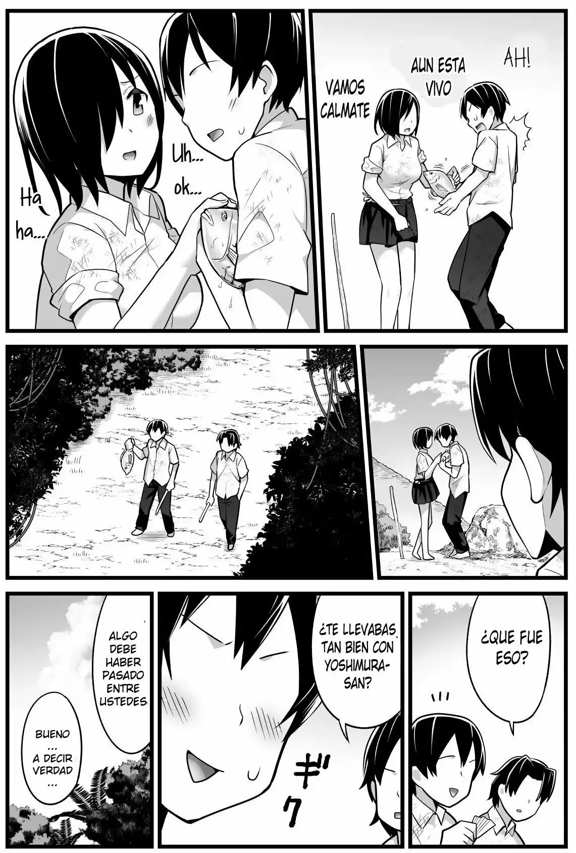 Mujintou JK! Choroi yo Yoshimura-san! Volume. 2 ~Yagai de Netori Hen~ | ¡Una estudiante en una isla  desierta!  ¡yoshimura-san es facil de persuadir! Capitulo 2 ~Cogiendo al aire libre~ page 11 full