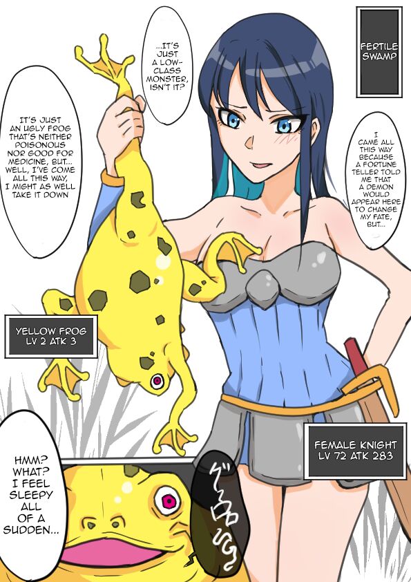 Female Knight and Frog Monster Swap page 1 full