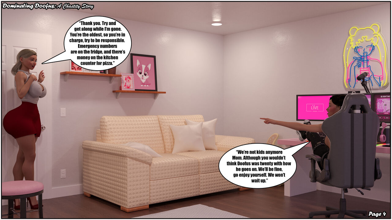 Dominating Doofus: A chastity Story - Part 1 page 6 full