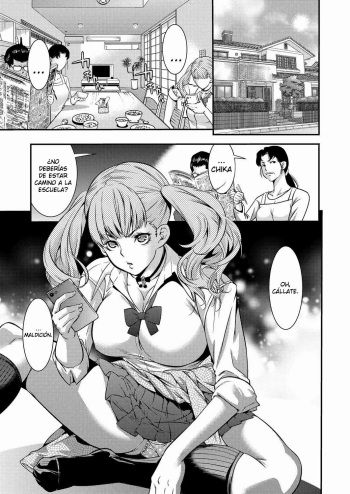 Shigaoka Touki] JK Bitch Gyaru ga Enkou o Chichioya ni Okorareta node Kinshin Soukan Shite yatta | A Highschooler Bitch Gyaru's Incestuous Sex With Her Father Angry At Her For Prostituting Herself (COMIC Grape Vol. 31) [Spanish] cover