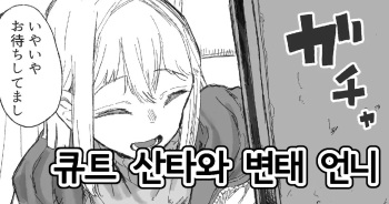 [Boukoku Daitouryou] Cute na Santa to Hentai Onee-san | 큐트 산타와 변태 언니 [Korean] cover