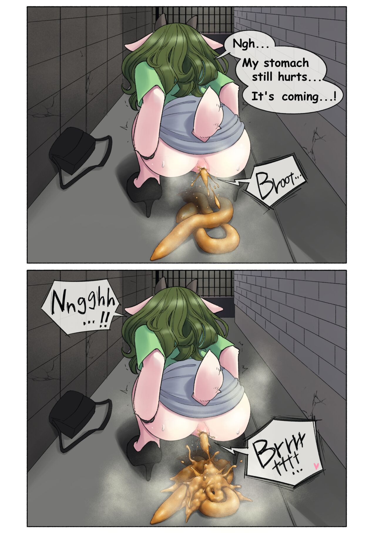 Big Deer Girl Takes Big Poop page 6 full