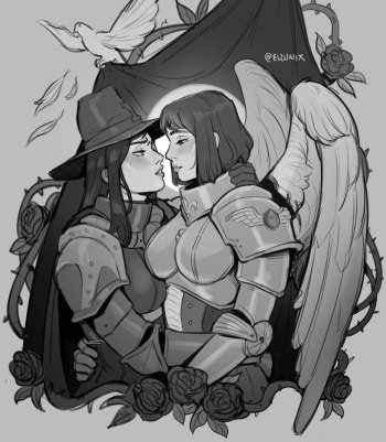 [Elzunix] Saint Celestine x Grayfax (Warhammer 40K) cover
