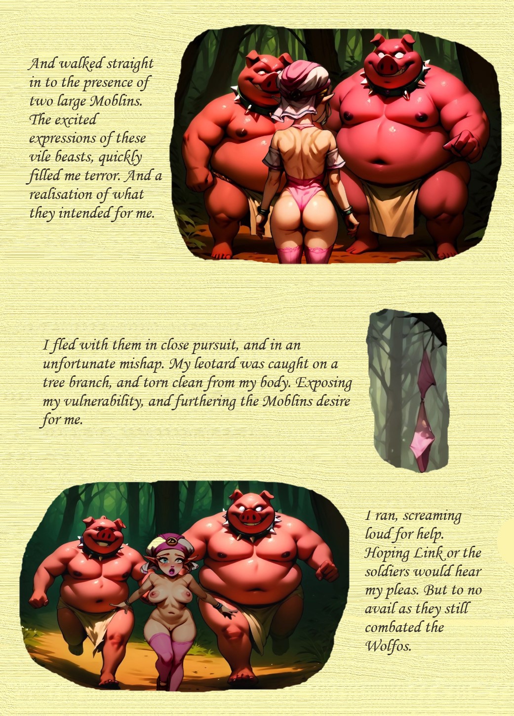 Legend of Zelda; Mishaps of a Princesses trip the the forest Part 1 page 10 full