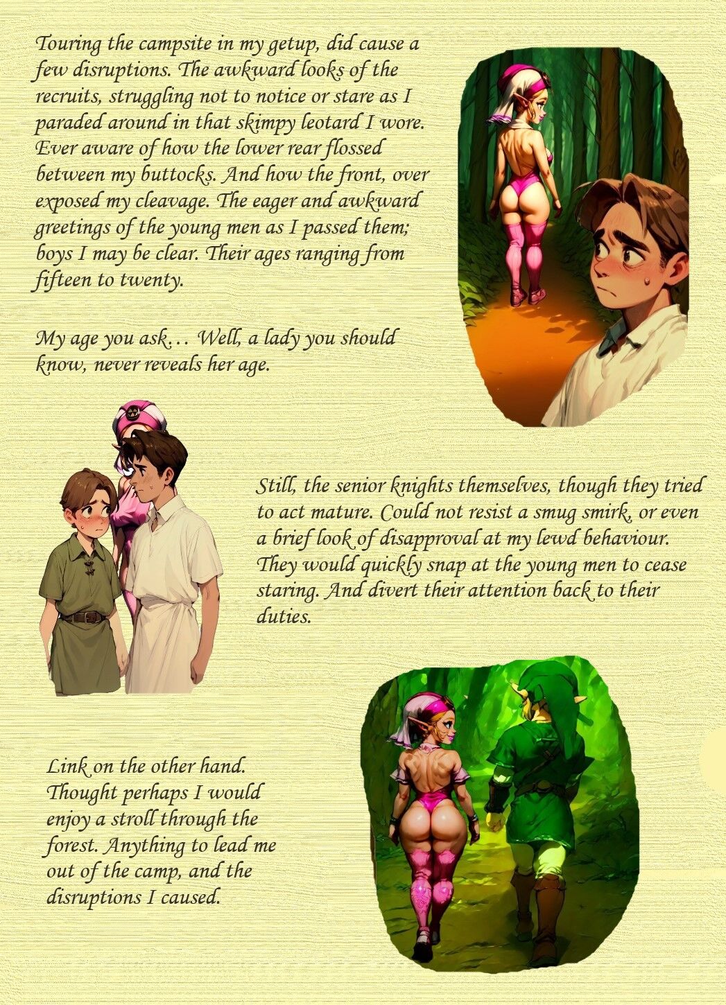 Legend of Zelda; Mishaps of a Princesses trip the the forest Part 1 page 6 full