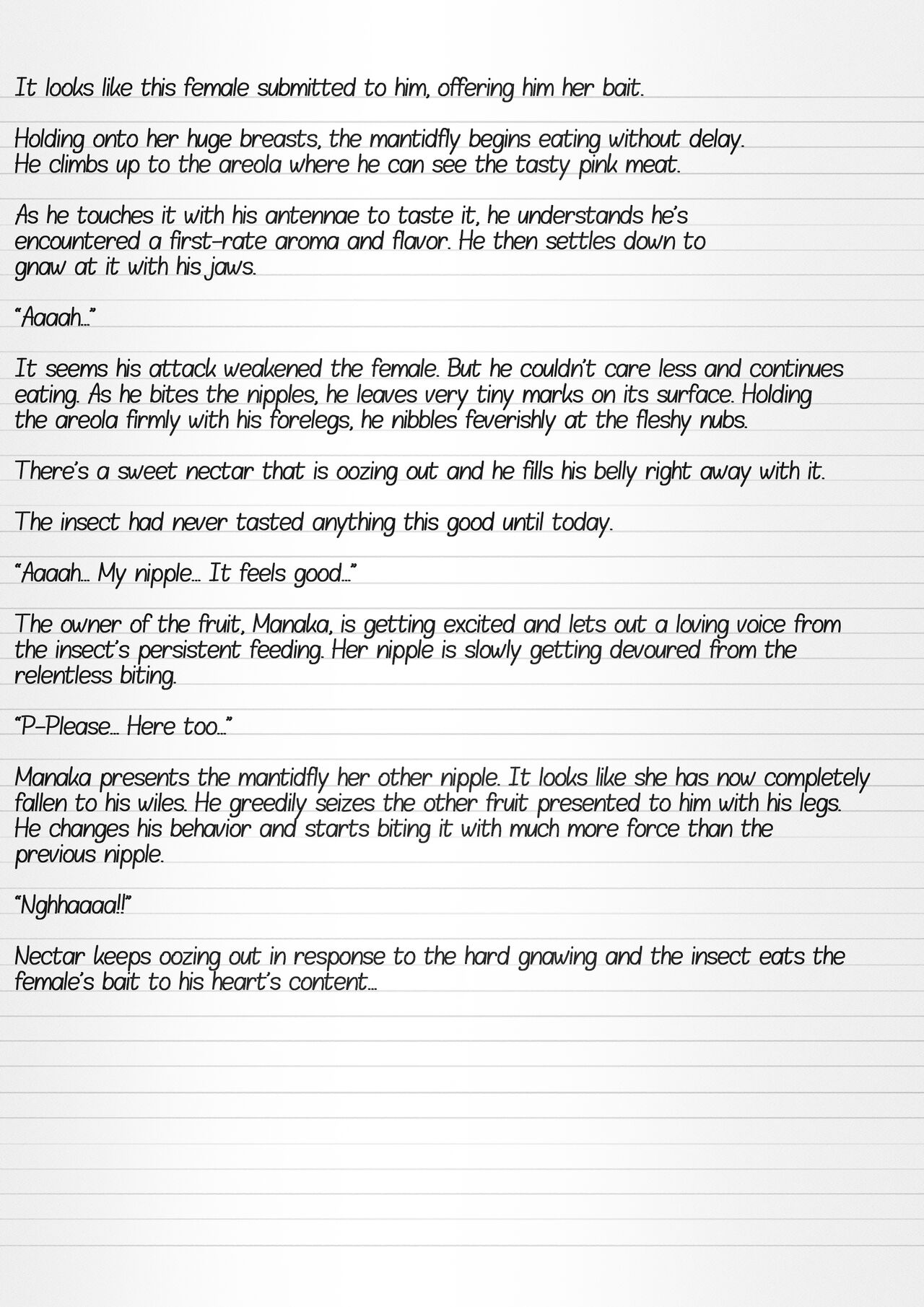 Misuke's Short Stories 16 - Manaka & Mantifly page 5 full