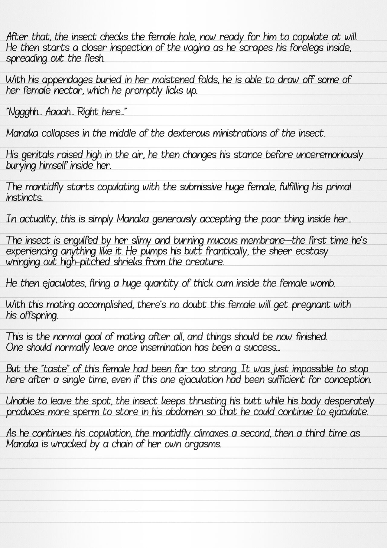 Misuke's Short Stories 16 - Manaka & Mantifly page 6 full