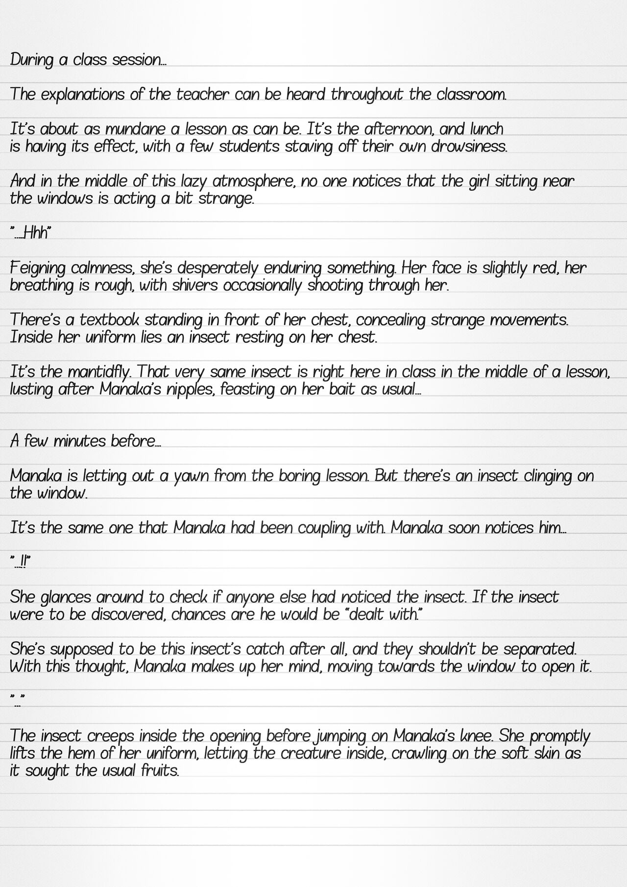 Misuke's Short Stories 16 - Manaka & Mantifly page 9 full