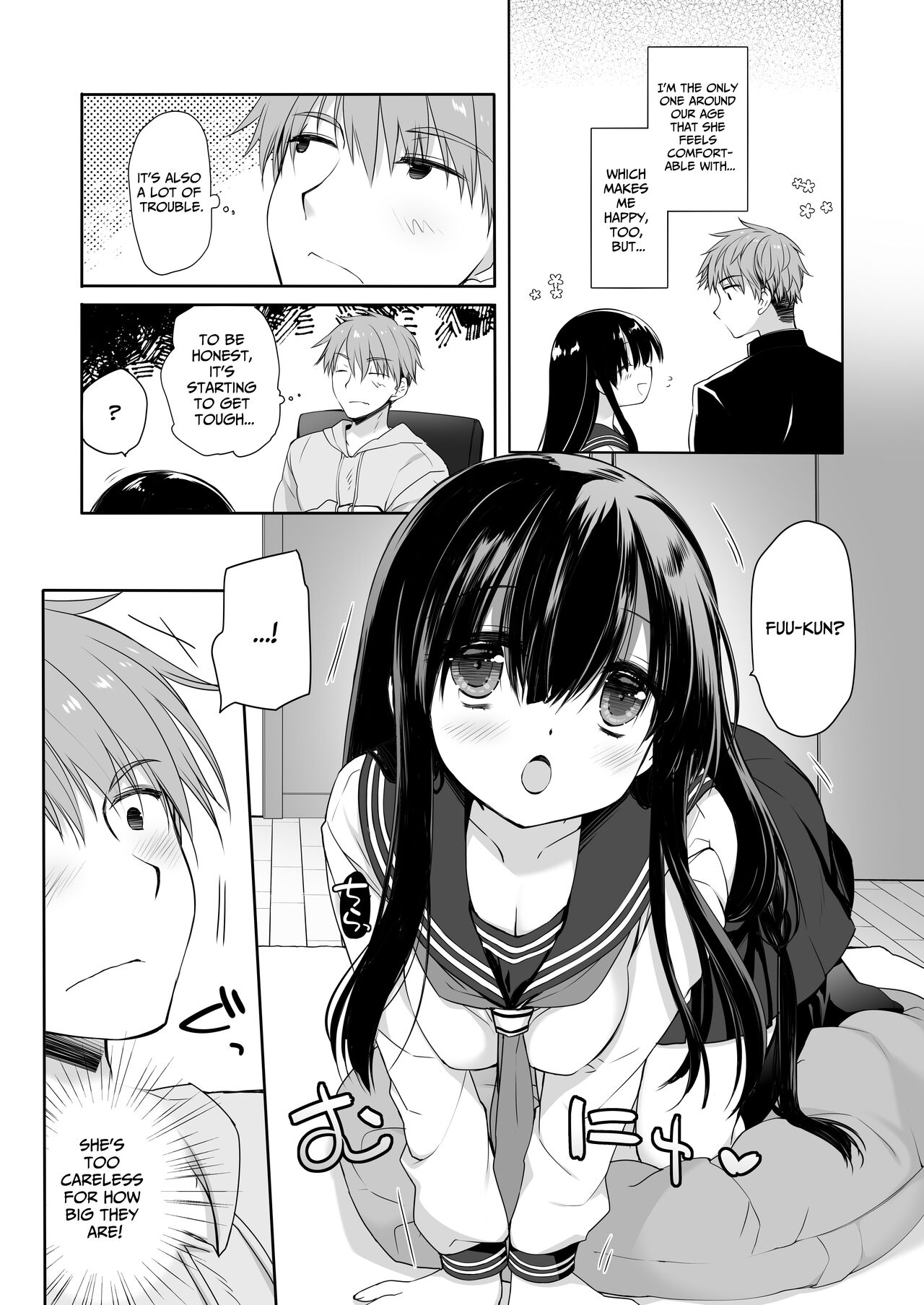 Jimi Bakunyuu Osananajimi no Oppai o 3-Jikan Momi Tsuzuketara Taihen na Koto ni Natta page 6 full