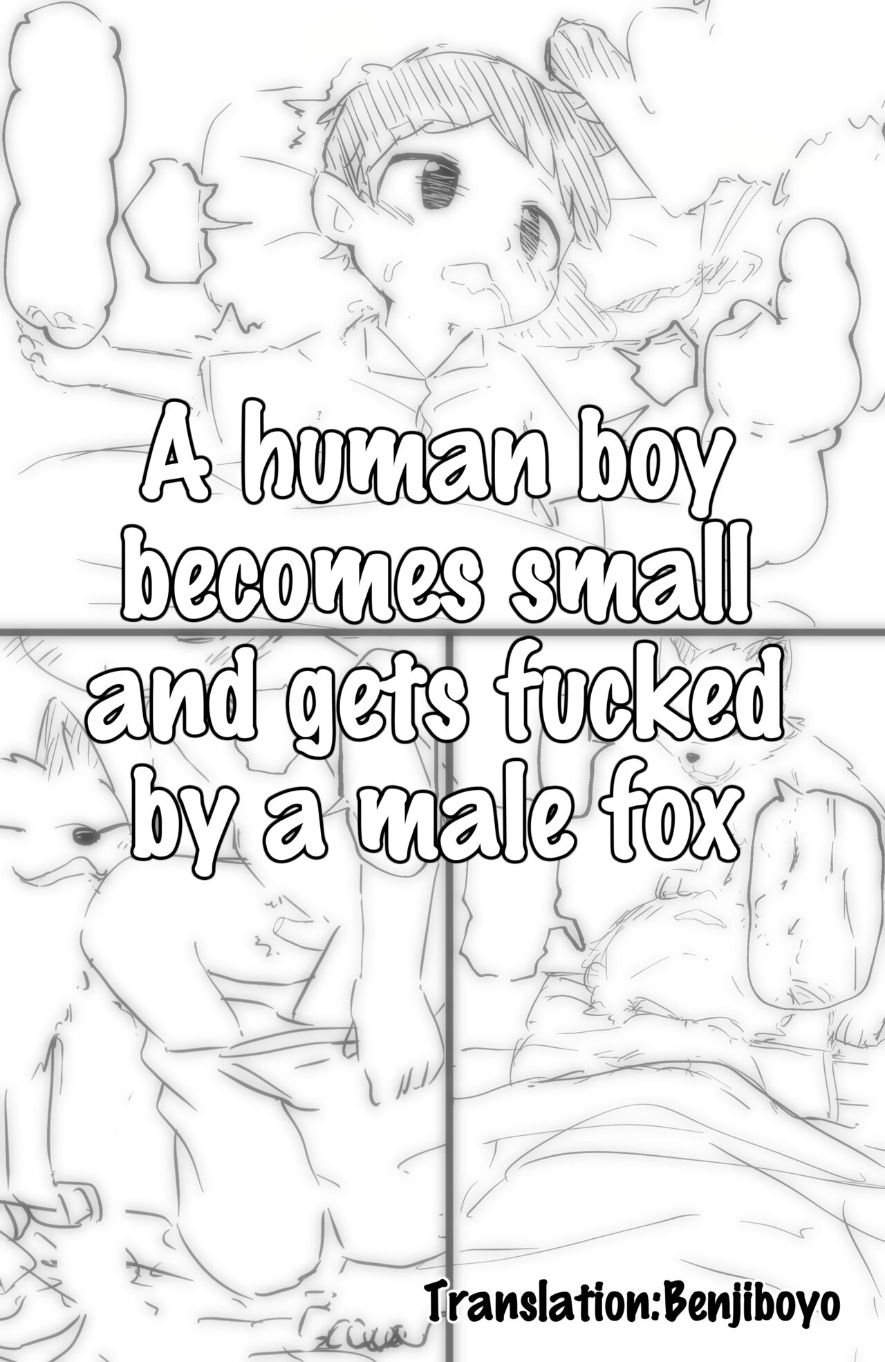 catfox22 / funiyua - A human boy becomes small and gets fucked by a male fox + extras page 1 full
