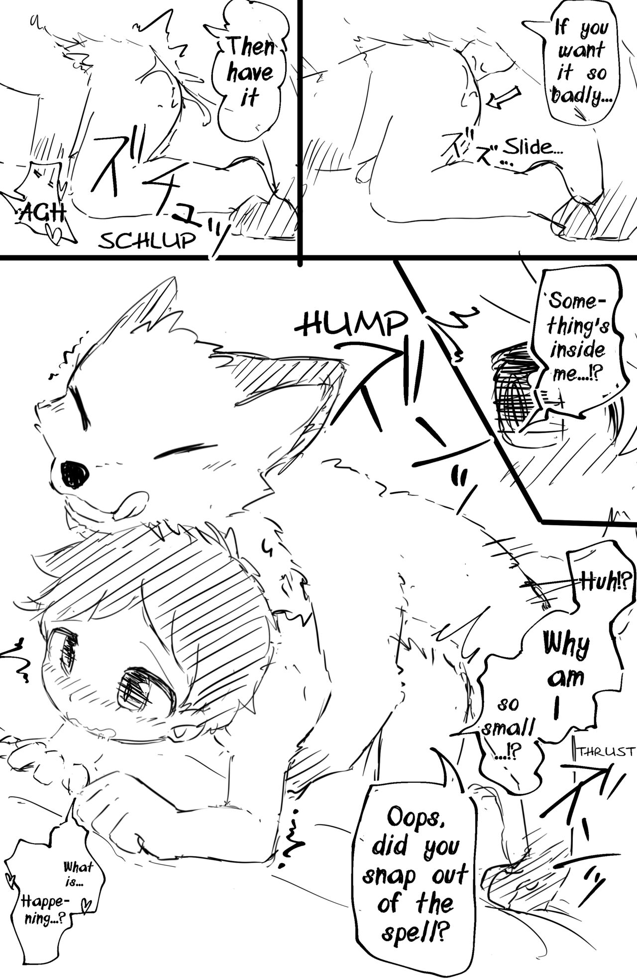 catfox22 / funiyua - A human boy becomes small and gets fucked by a male fox + extras page 8 full