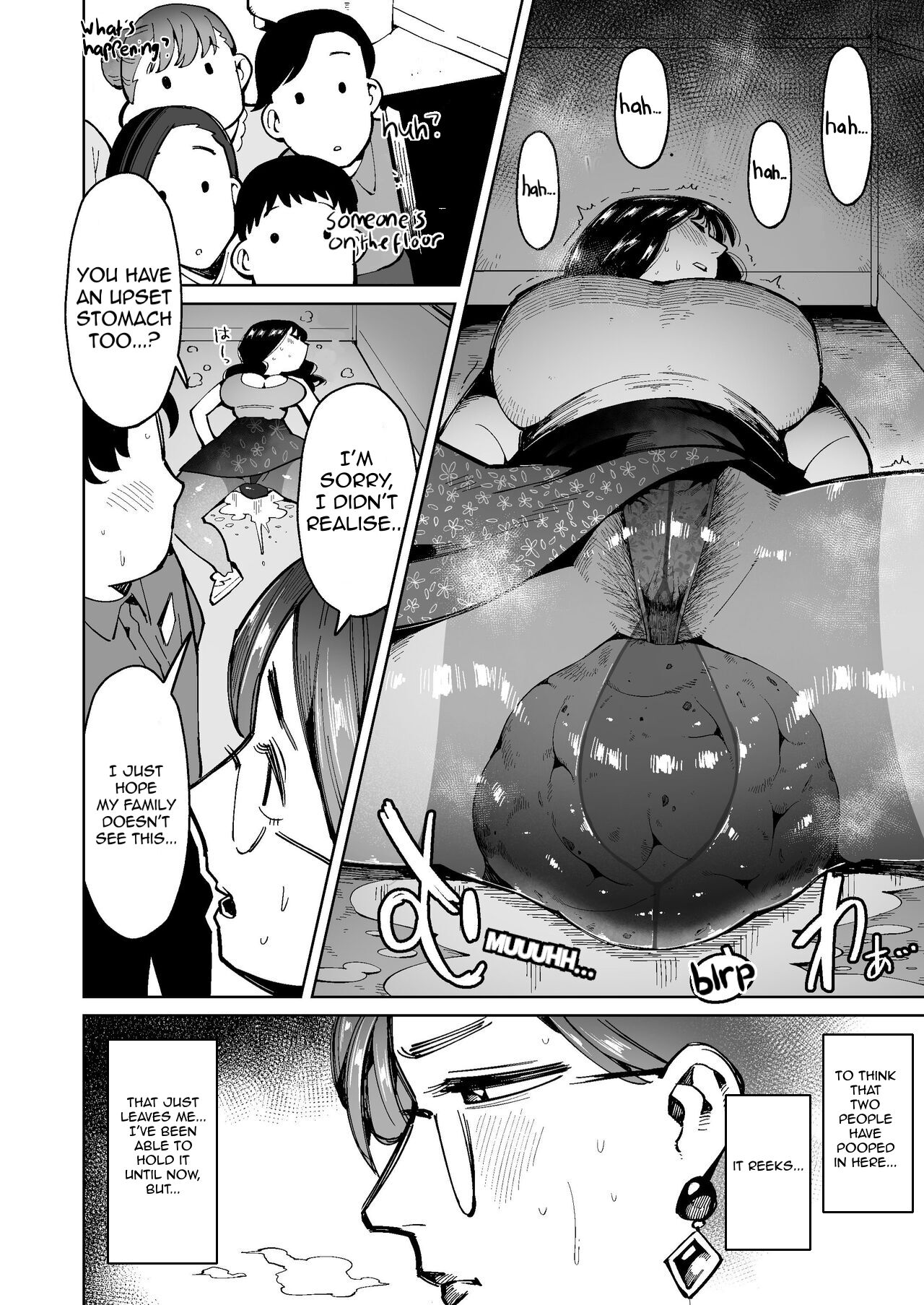 3-nin no Hitozuma ga Elevator ni Tojikomerarete Chakui Dappun | 3 Married Women Soil Their Clothing in a Lift page 11 full