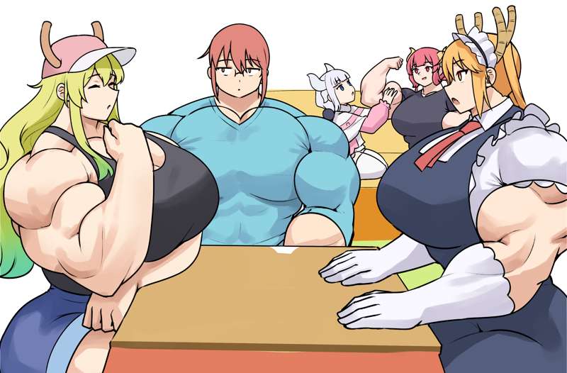 Tohru & Kobayashi + extra girls page 1 full