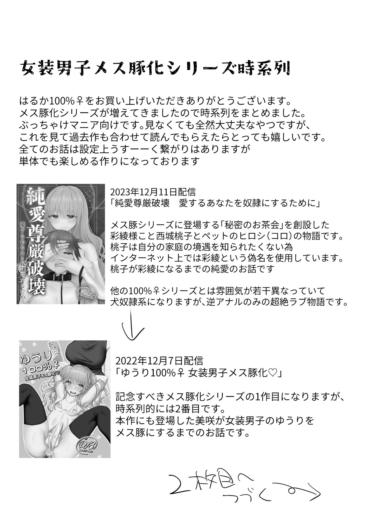 はるか100%♀ 御曹司強制女装メス豚化 page 2 full