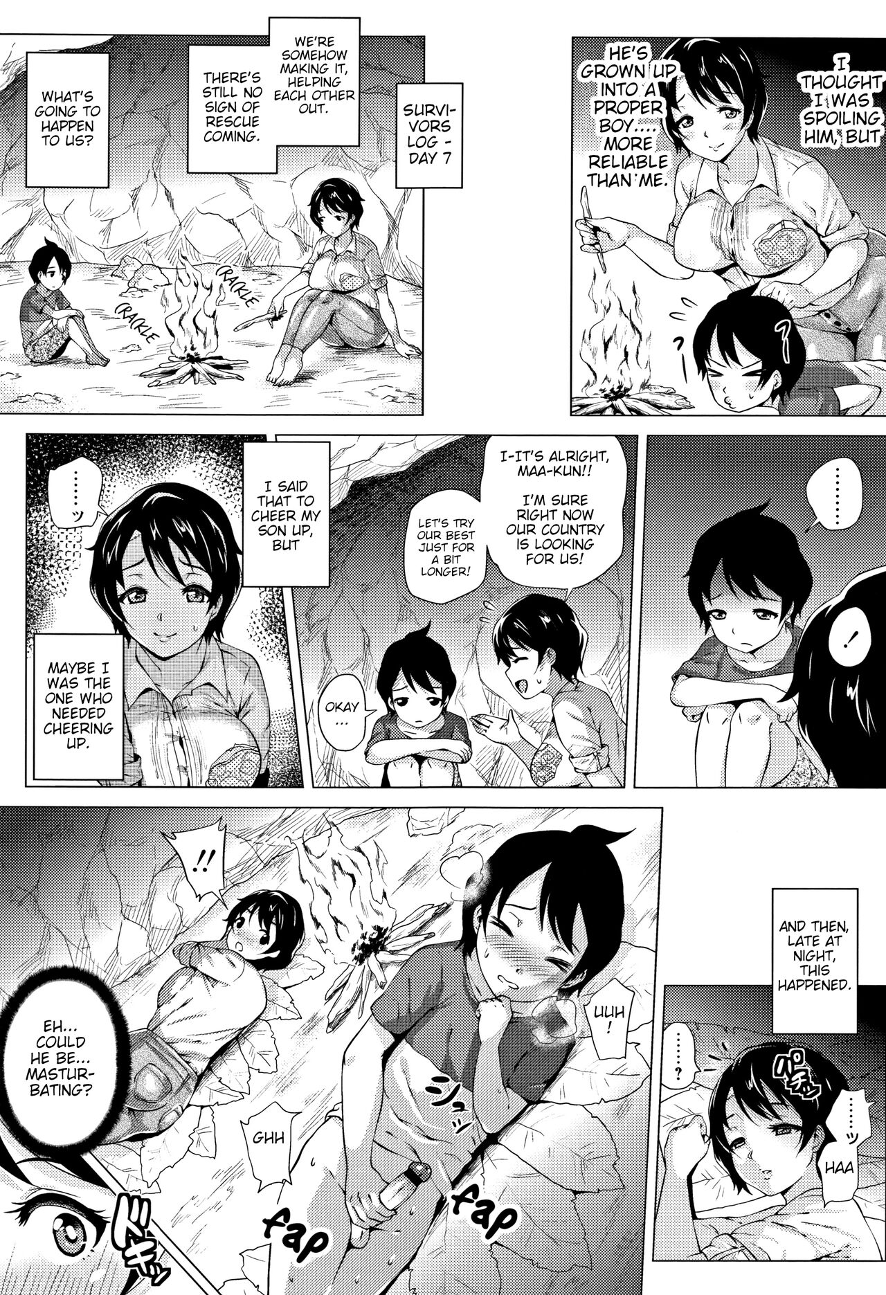 Mama to Boku to Mujintou | Me and mom and a deserted island page 5 full