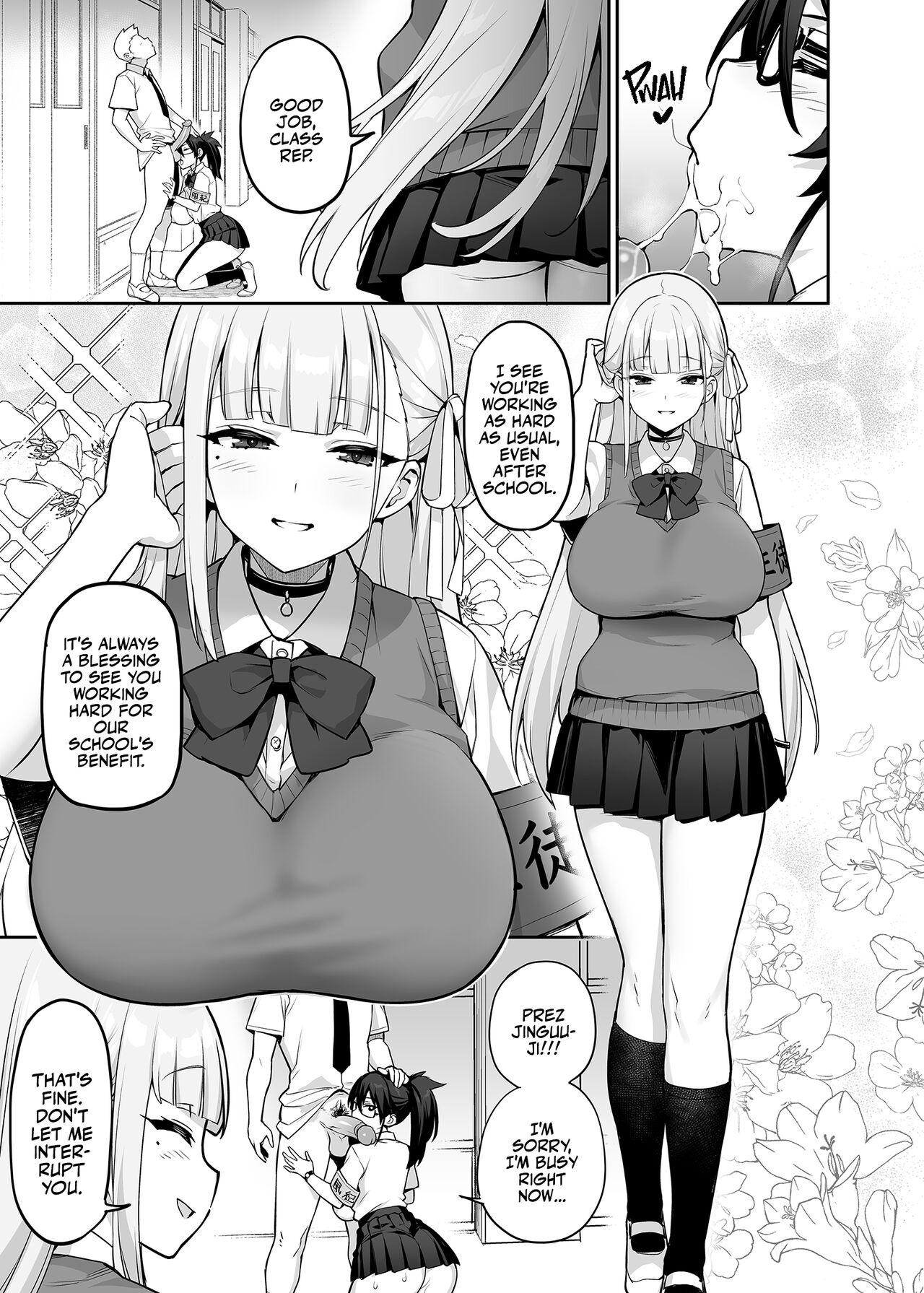 Akogare no Seitokaichou ga Kyonyuu Sugiru Ken | Our Beloved School Prez's TITS are too BIG! page 8 full