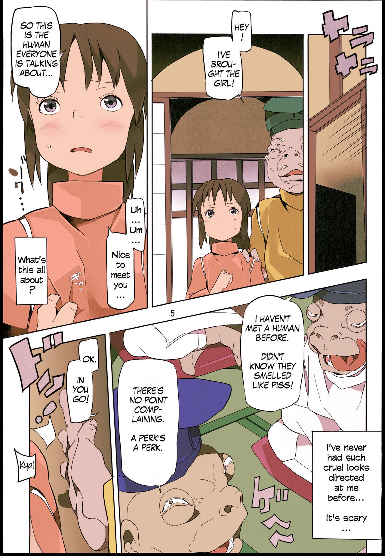 Sen to Chihiro to Ryoujoku no Yuya Ishukan Jigoku no Hibi | Sen and Chihiro and the Bathhouse of Violation: Days of Erotic Hell page 5 full
