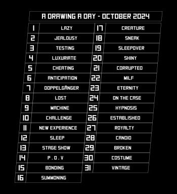 [TickleSpots] A Drawing A Day (October 2024) cover