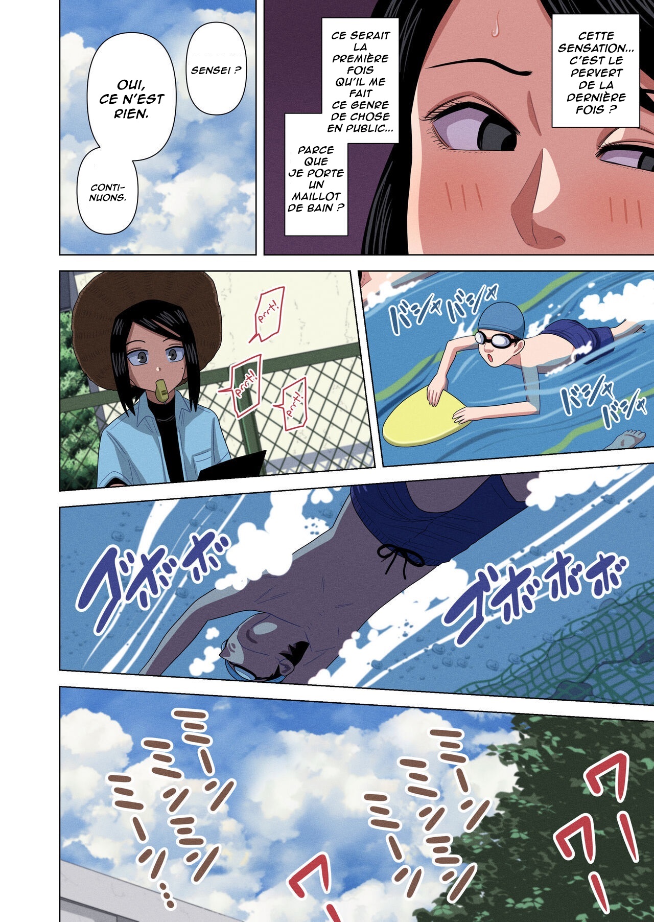 Jikan Teishi to Saimin to Toumei Ningen de Mizugi no Tannin no Sensei wo Pool no Jugyo Chu ni Okashi Makuru page 12 full