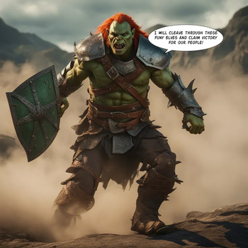 Orcs storm the Elf castle [AI Generated] cover