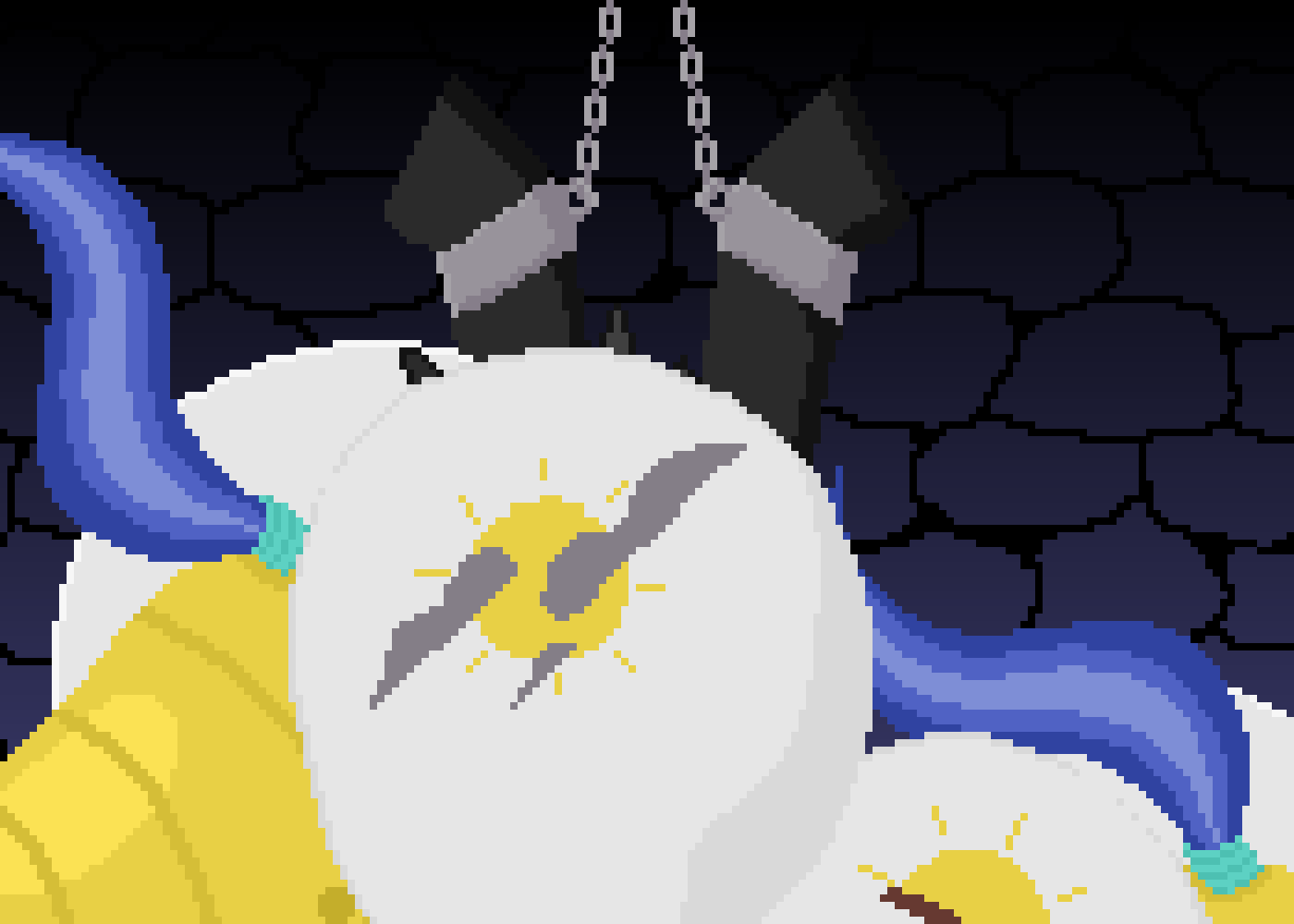 Changeling Punished VIa Double Facesitting By Guard Mares While Chained Up In Dungeon page 5 full