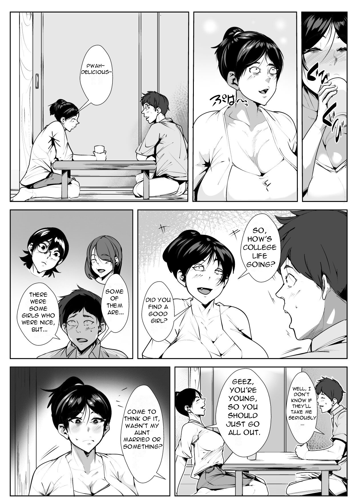 Ecchi na Obasan no Ie ni Itoko ga Geshukushi ni Kitara... | When a Nephew Comes to Stay at His Naughty Aunt's House... page 6 full