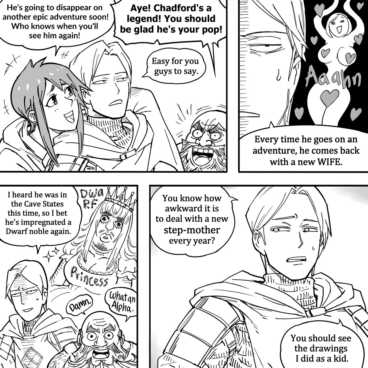 My Dark Elf Stepsister Won't Leave Me Alone | ch.1-2 page 9 full