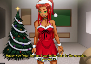 [Accel Art] Star Fire Chirstmas (Teen titans) (english + textless) cover