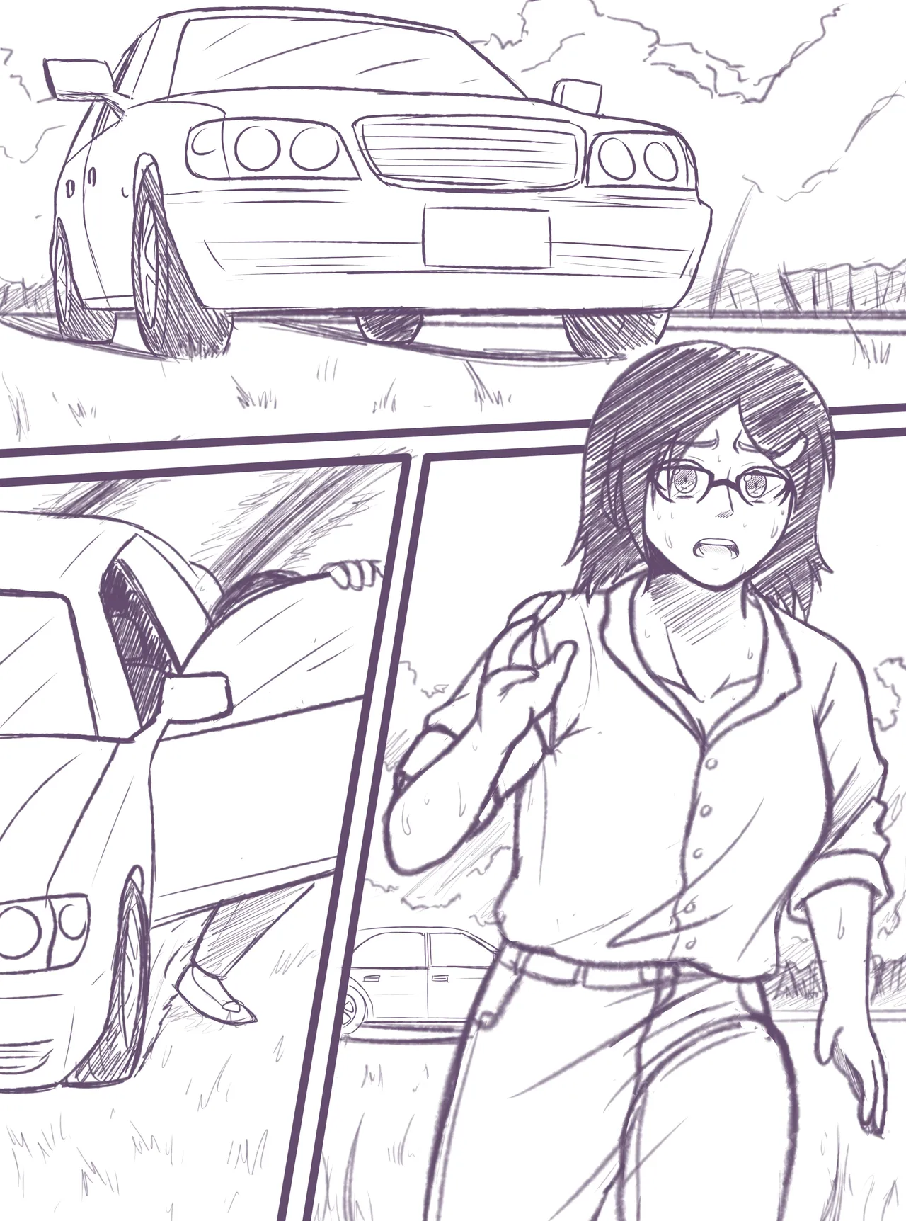 April Collins Sketch Comic page 1 full