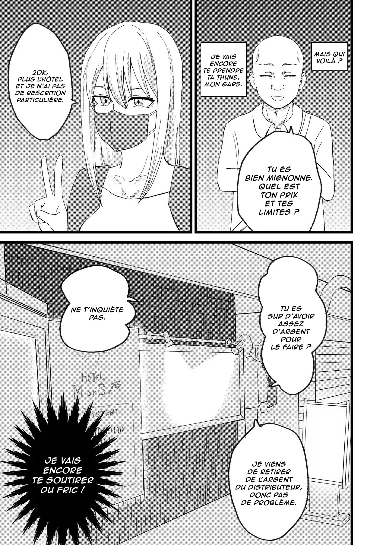 Katsuage ni Akita kara P-katsu Sagi Shitemita! | J'en ai eu assez d'extorquer les gens... alors j'ai essayé d'escroquer des Suggar Daddy ! page 7 full
