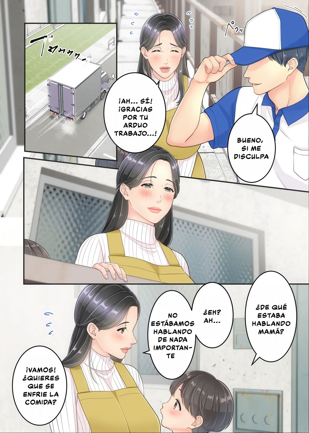 Boku no Mama to Takuhai no Onii-san ga. | Mi Mamá y el Repartidor. page 10 full