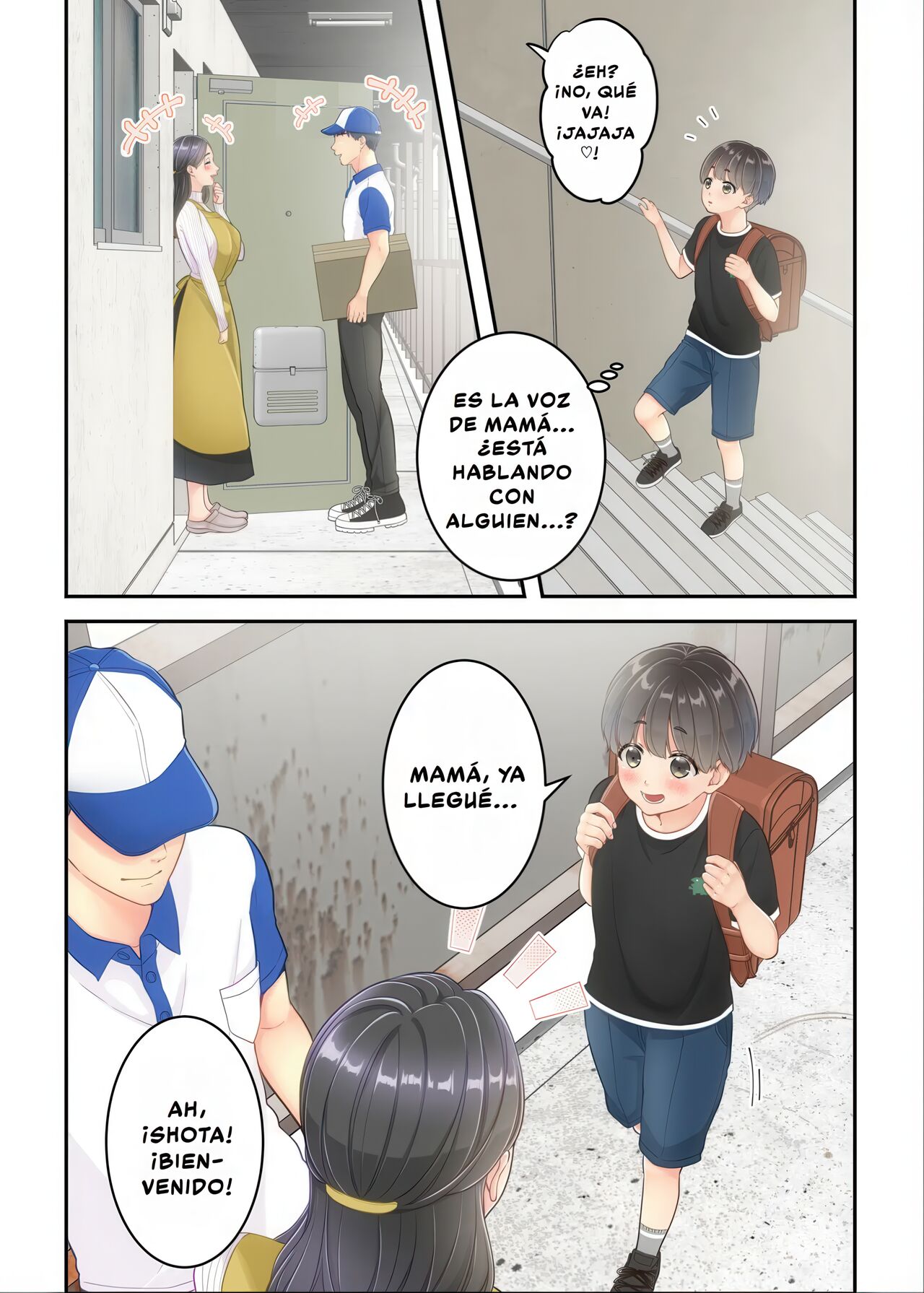 Boku no Mama to Takuhai no Onii-san ga. | Mi Mamá y el Repartidor. page 9 full