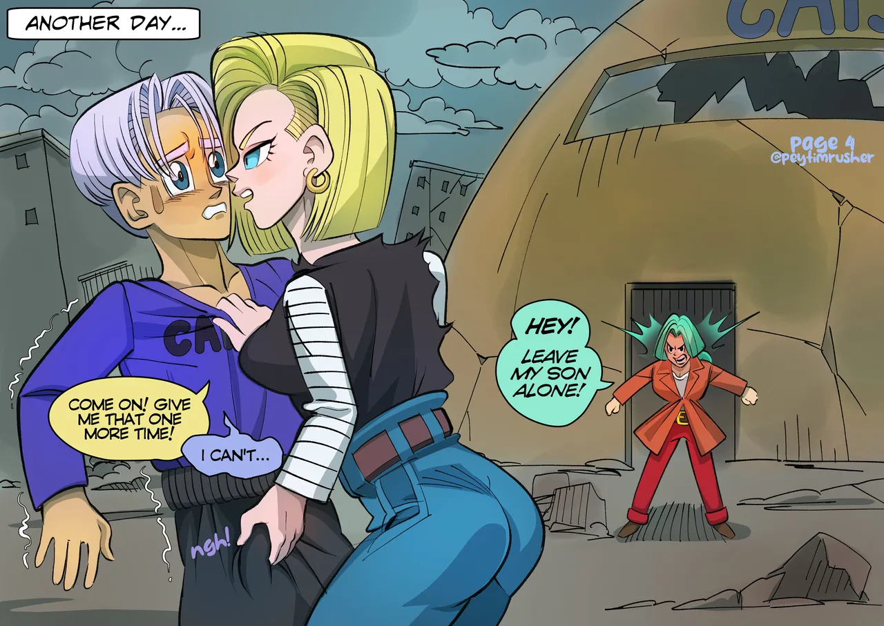 Future saga: Android 18 vs Bulma and Trunks page 4 full