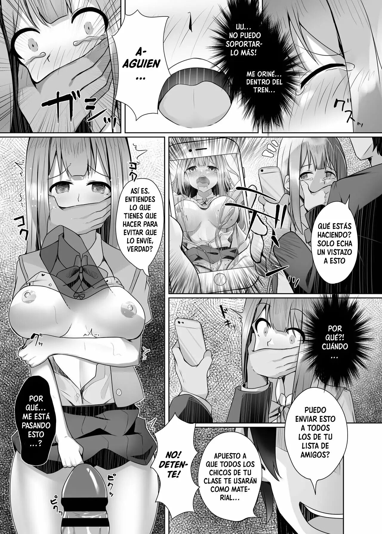 Gaman to Gaman no Chikan Densha | Un acosador que no puede contenerse en el tren page 12 full