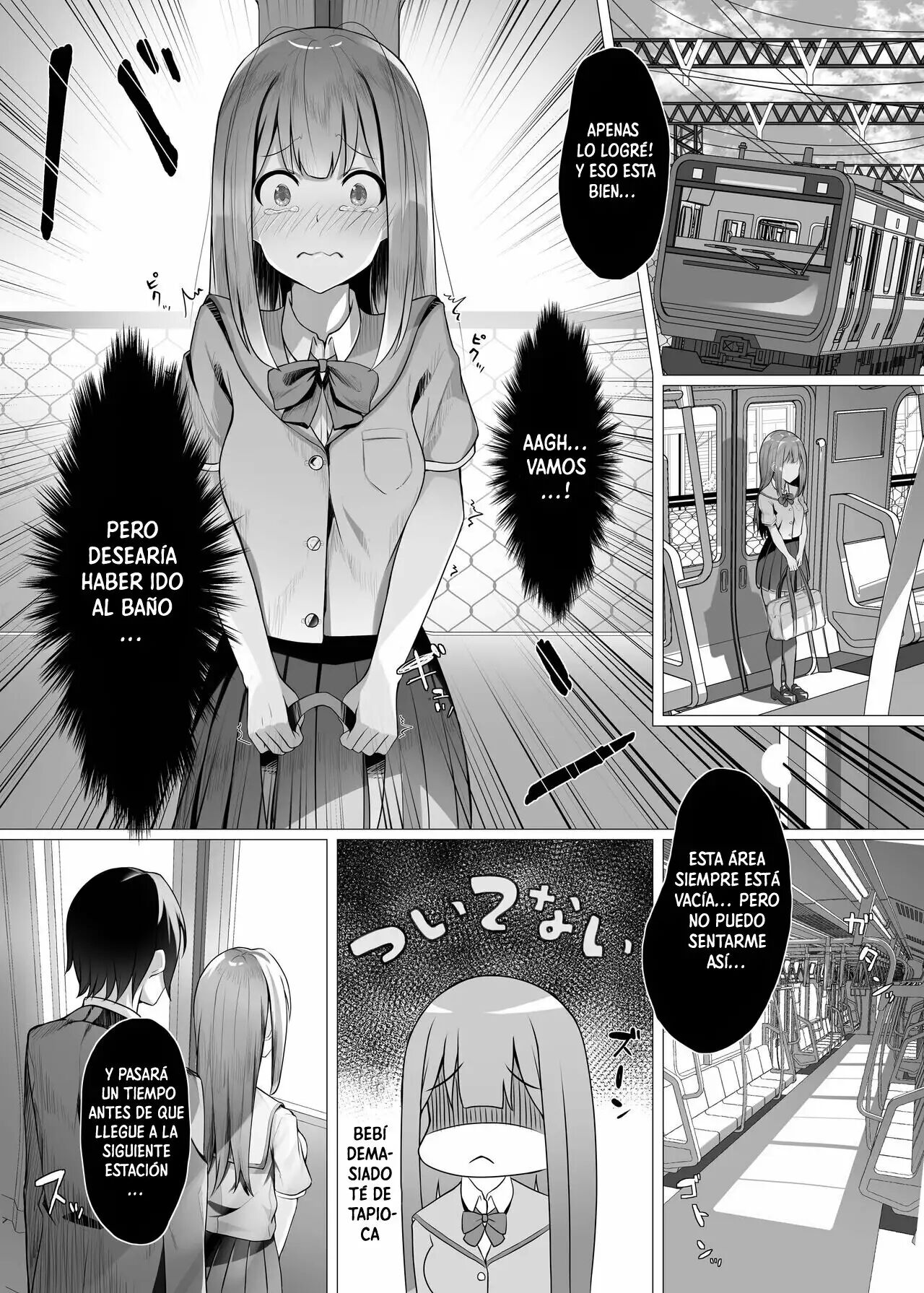 Gaman to Gaman no Chikan Densha | Un acosador que no puede contenerse en el tren page 3 full