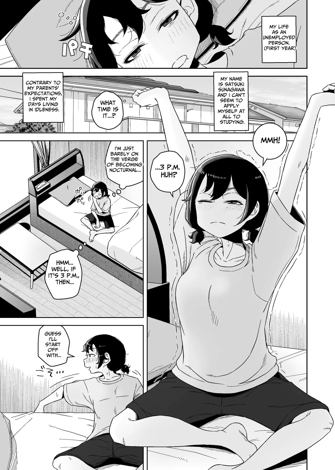 Onanie Izon Jidaraku Joshi wa Shounen no Onanie o Nozokimisuru. | A Masturbation Addicted Slob Girl Peeps on a Boy Jerking Off. page 3 full