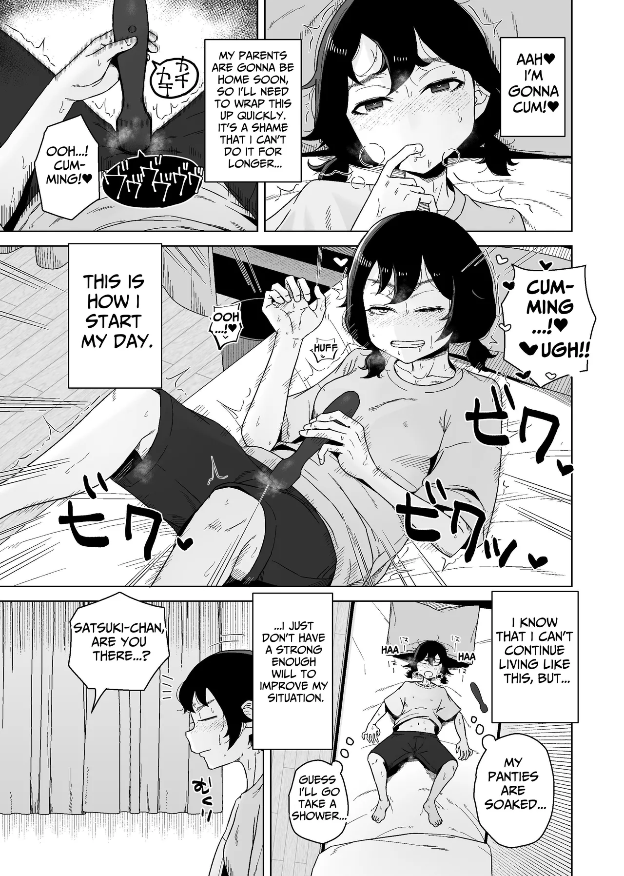 Onanie Izon Jidaraku Joshi wa Shounen no Onanie o Nozokimisuru. | A Masturbation Addicted Slob Girl Peeps on a Boy Jerking Off. page 5 full