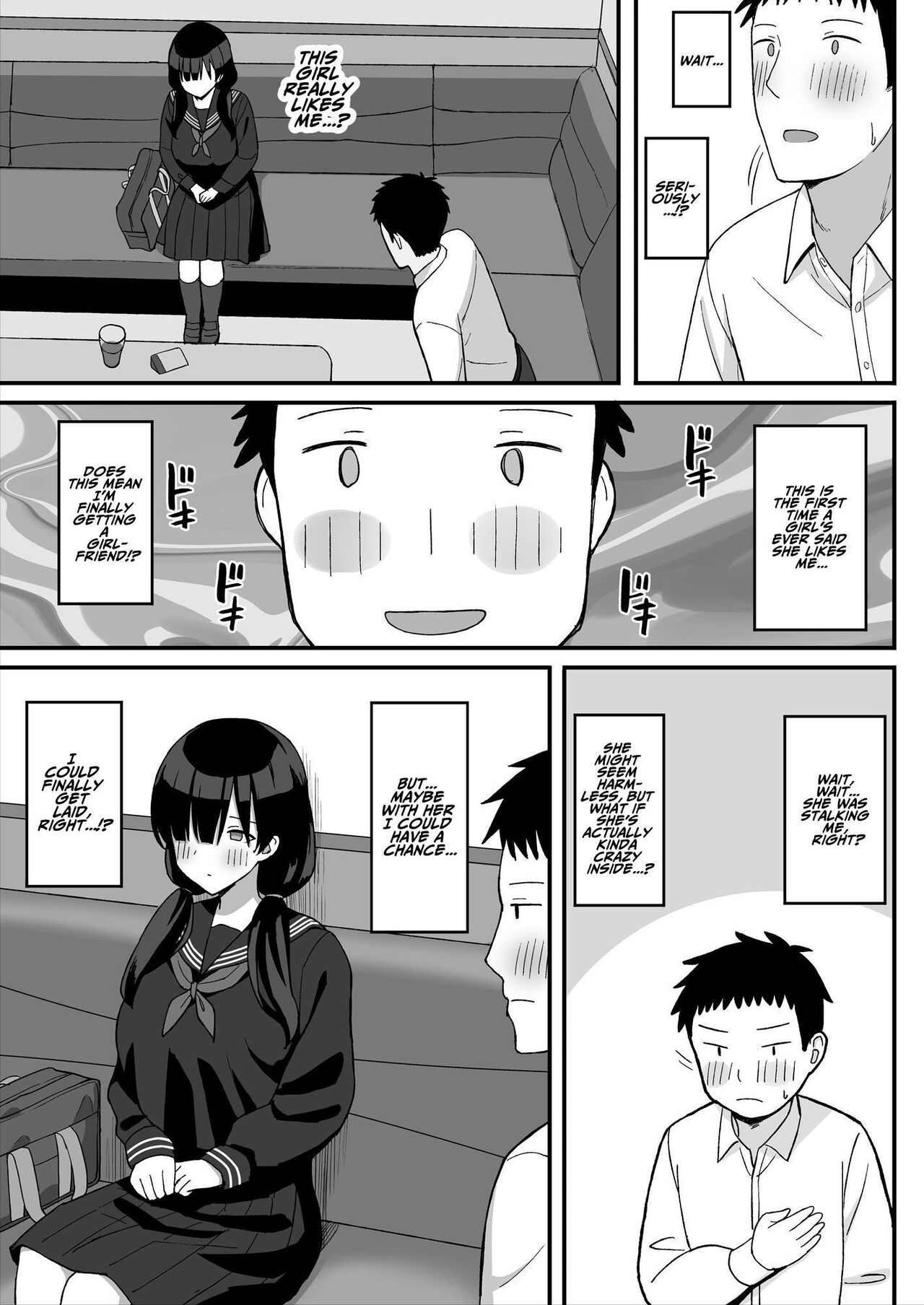 Jimi Kyonyuu No Stalker Onna Ni Gokuhaku Saretanode Yarimakutte Mita Hanashi | I Was Confessed To By A Plain Busty Stalker Girl, So I Fucked Her Like Crazy page 12 full